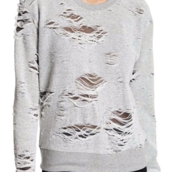 IRO Distressed Gray Sweater - Picture 1 of 6